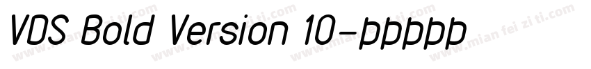 VDS Bold Version 10字体转换